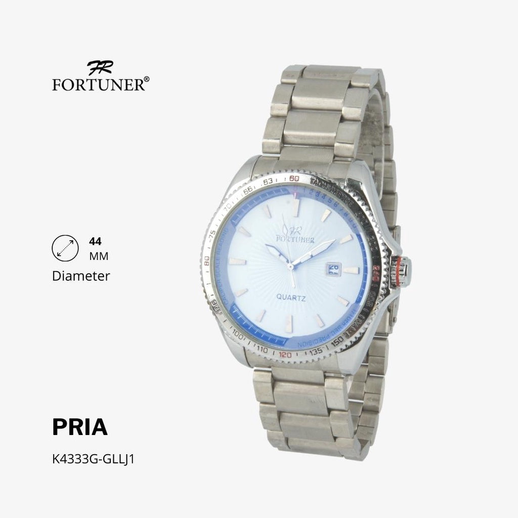 Fortuner Jam Tangan Fashion Pria Analog Water Resistant Rantai Stainless Harve