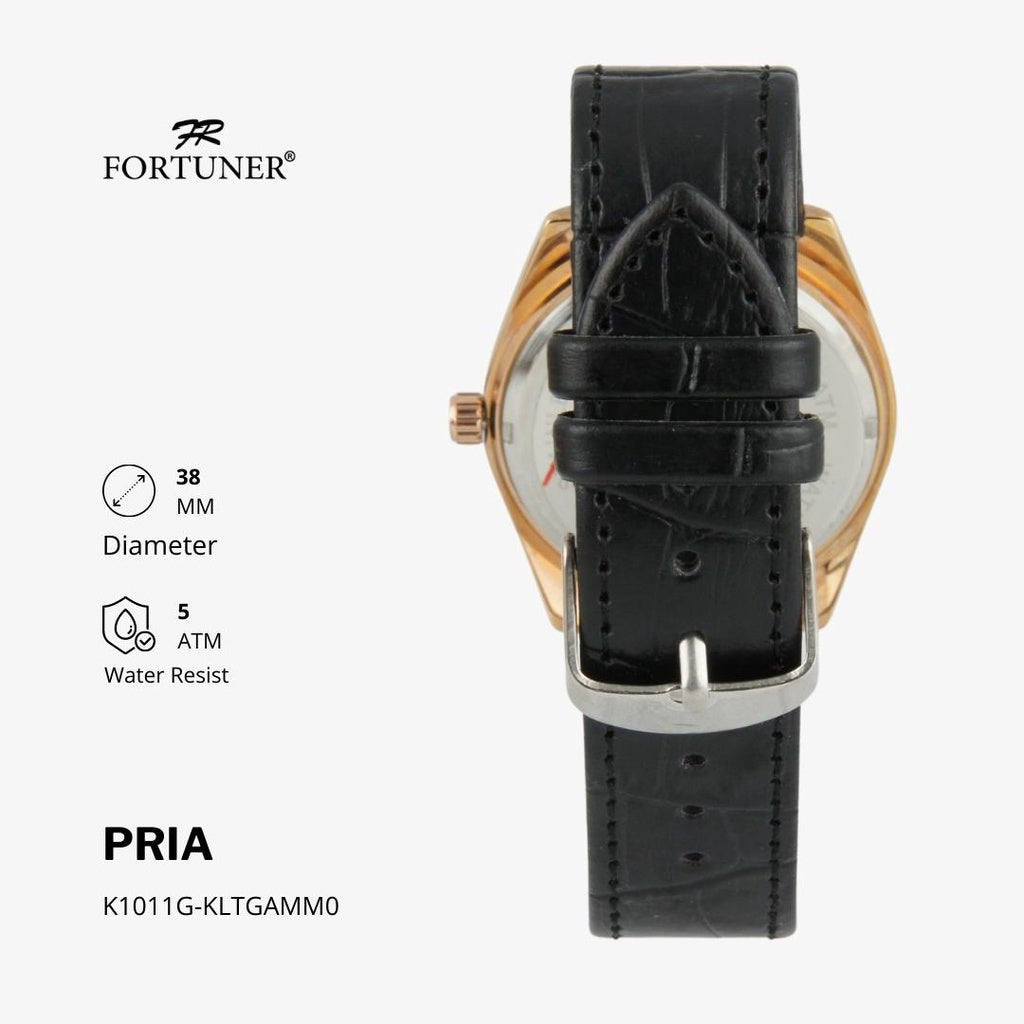 Fortuner Jam Tangan Analog Couple Kulit Water Resistant Ava