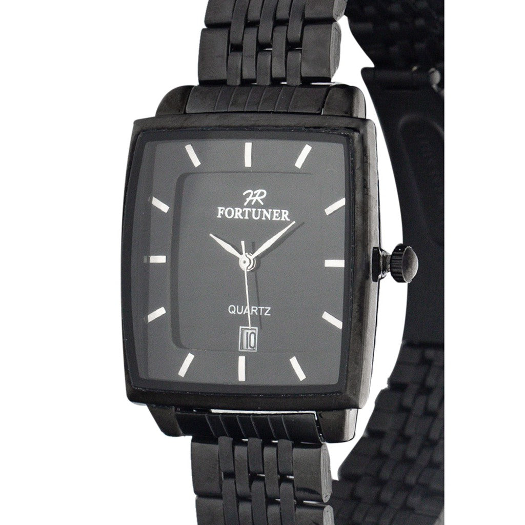 Fortuner Jam Tangan Analog Stainless Pria Tahan Air Garansi 1 Tahun K5017G Hitam