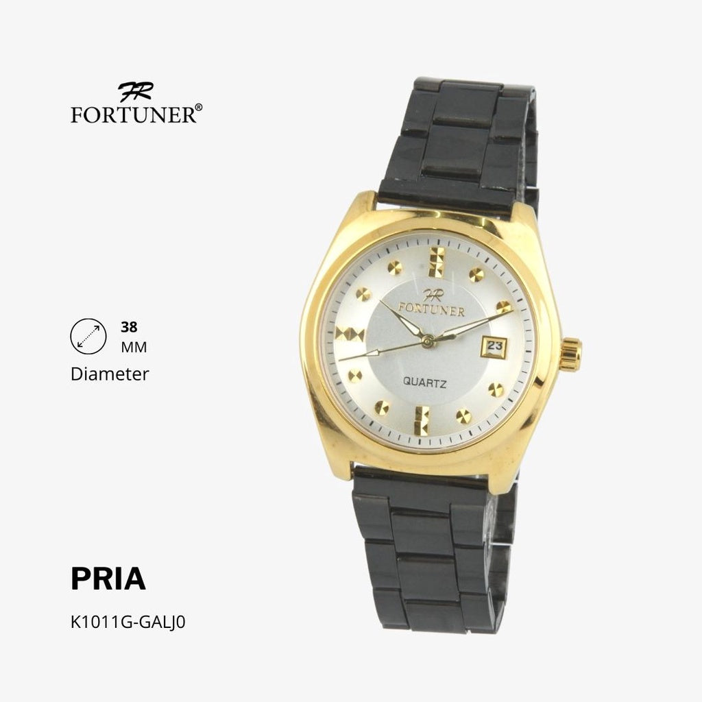 Fortuner Jam Tangan Fashion Analog Pria Water Resistant Rantai Holt