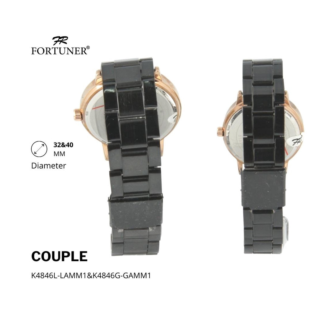 Fortuner Jam Tangan Couple Analog Water Resistant Rantai Rylan