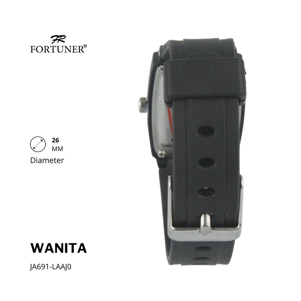 Fortuner Jam Tangan Analog Wanita Water Resistant Rubber Zinnia