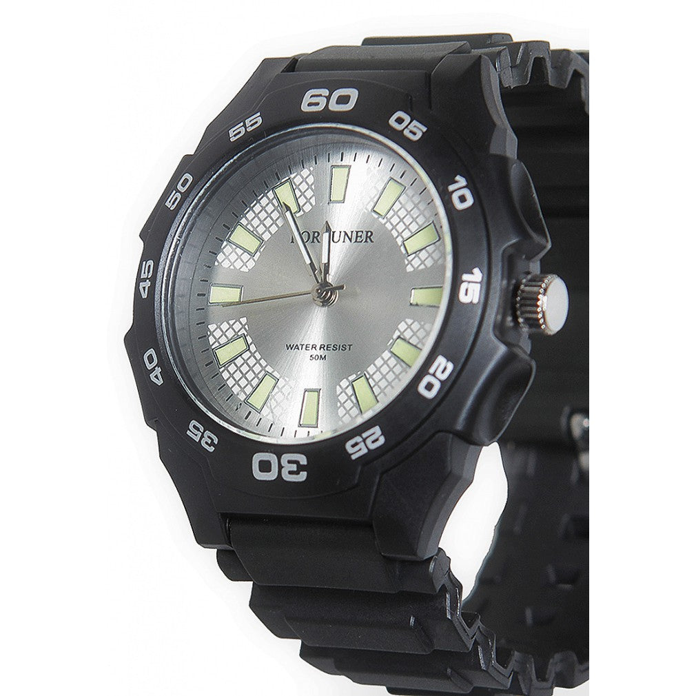 Fortuner Jam Tangan Tali Kulit Arloji Pria Classic White