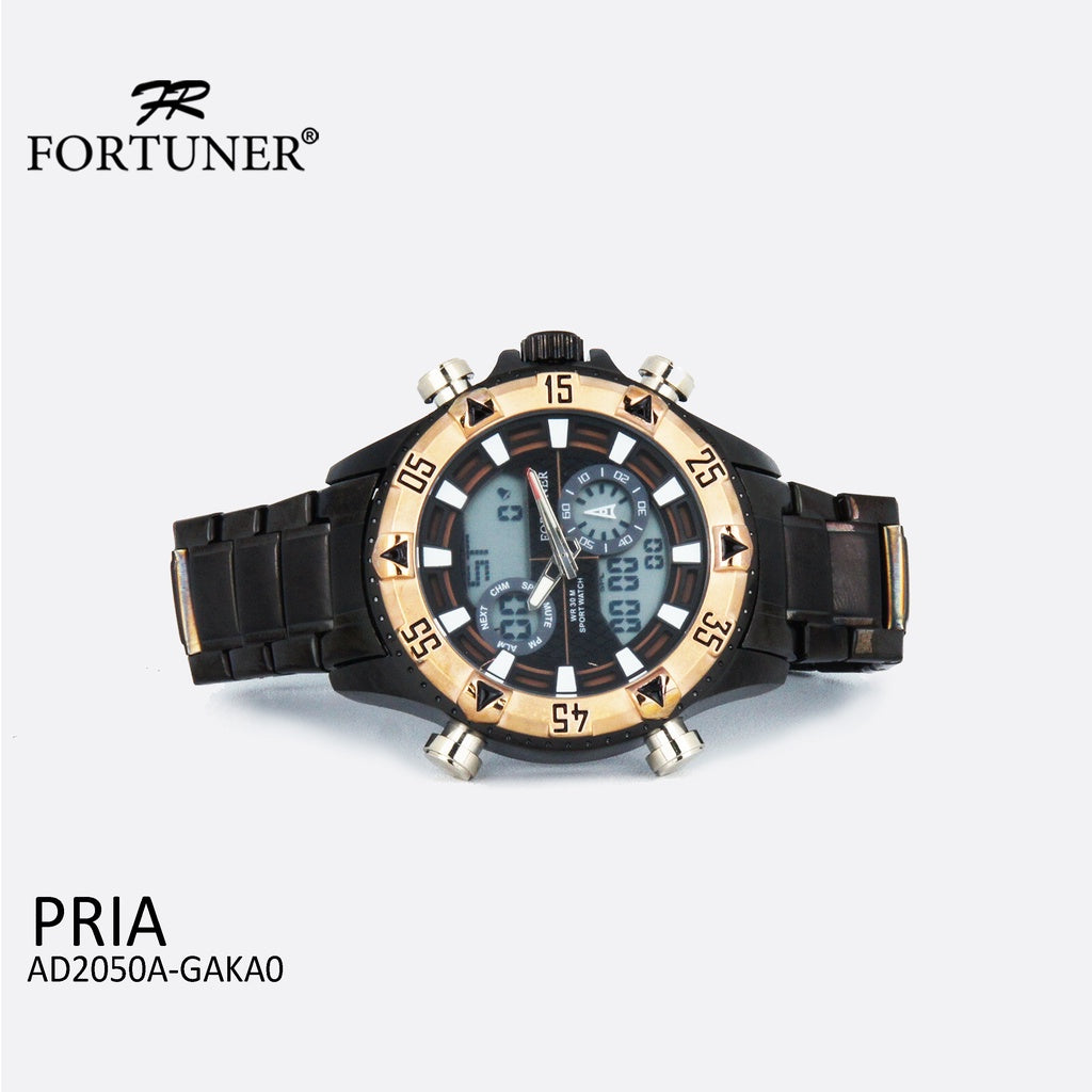 Fortuner Jam Tangan Digital Analog Pria Water Resistant Delling
