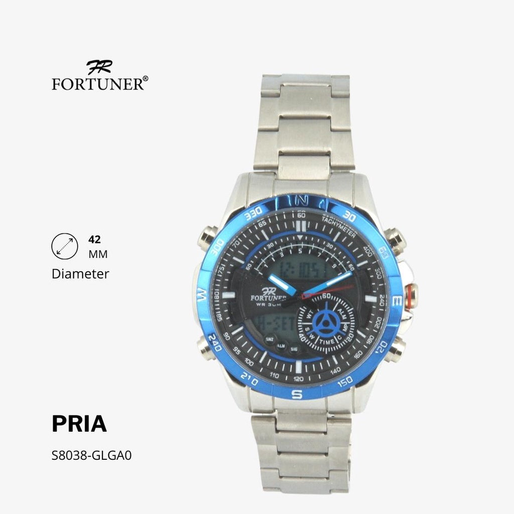 Fortuner Jam Tangan Digital Analog Pria Water Resistant Mervin