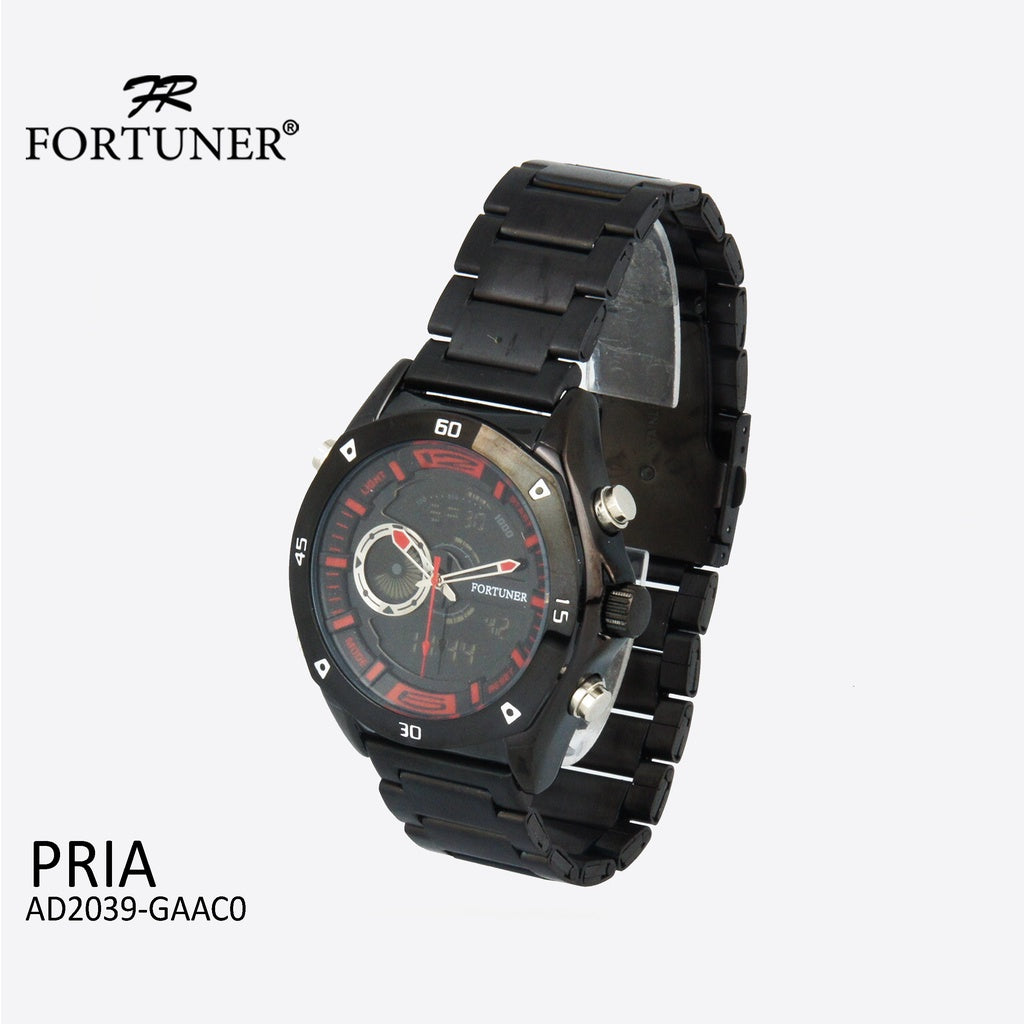 Fortuner Jam Tangan Digital Analog Pria Water Resistant Finley