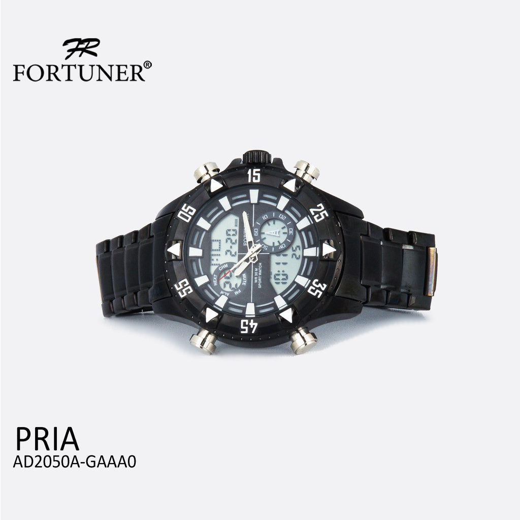 Fortuner Jam Tangan Digital Analog Pria Water Resistant DeLoran