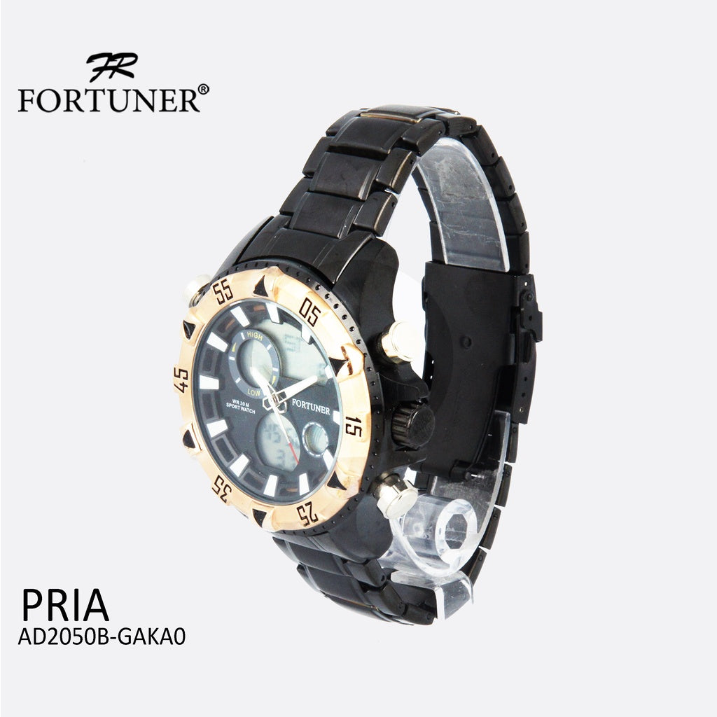 Fortuner Jam Tangan Digital Analog Pria Water Resistant Delius