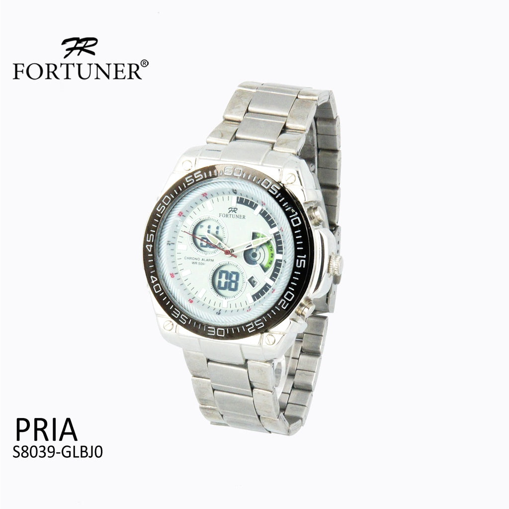 Fortuner Jam Tangan Digital Analog Pria Water Resistant Fabian