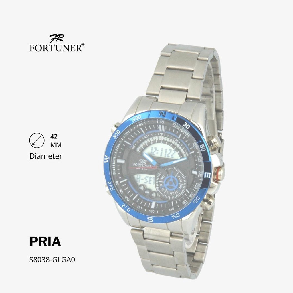 Fortuner Jam Tangan Digital Analog Pria Water Resistant Mervin