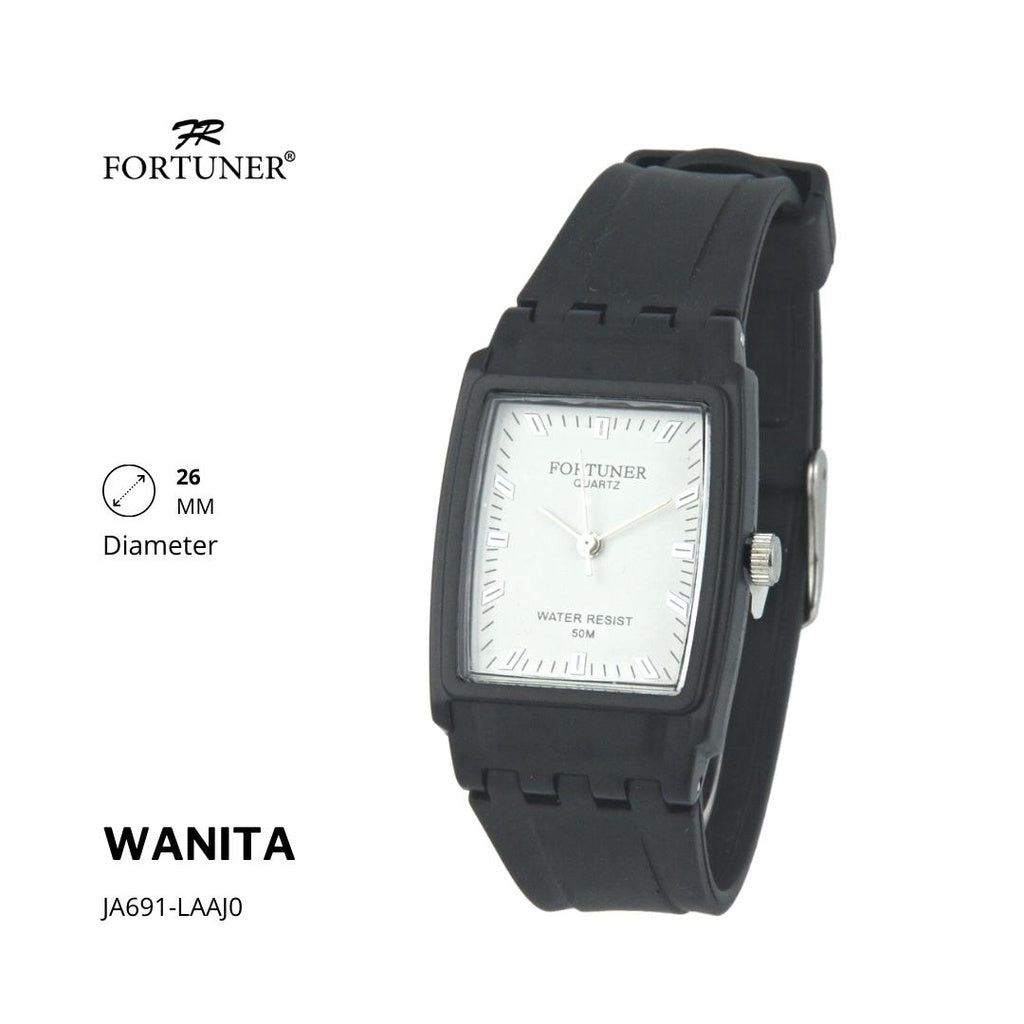 Fortuner Jam Tangan Analog Wanita Water Resistant Rubber Zinnia