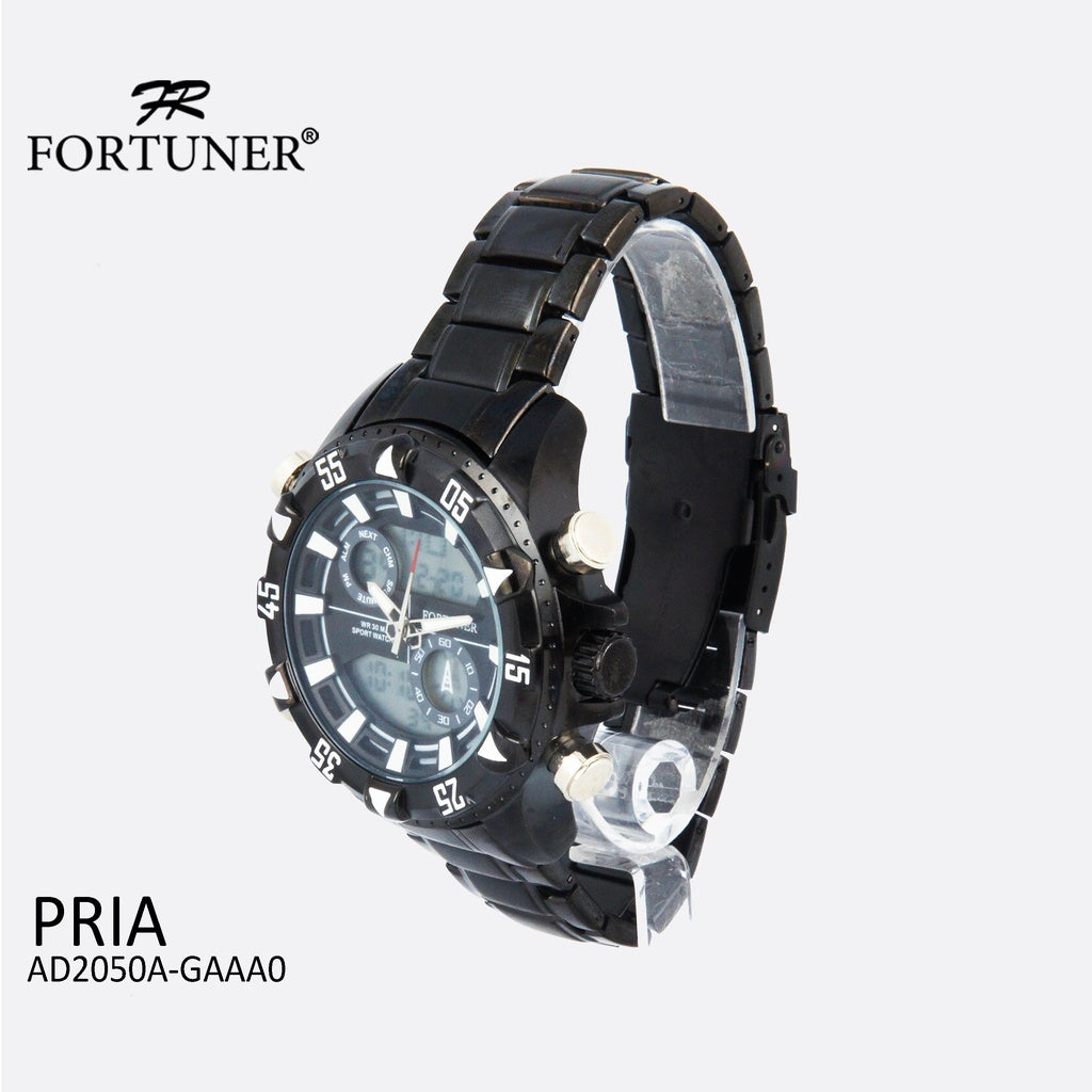 Fortuner Jam Tangan Digital Analog Pria Water Resistant DeLoran