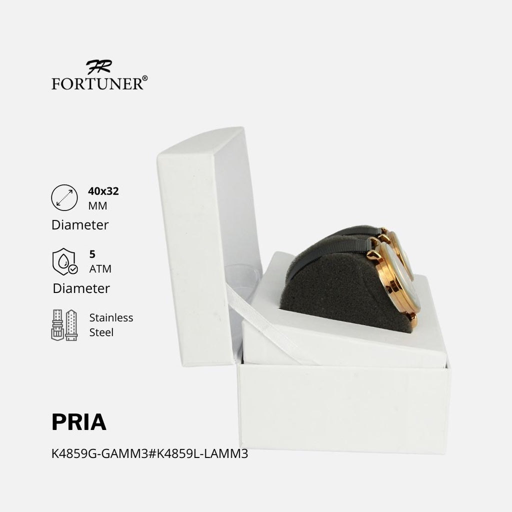 Fortuner Jam Tangan Couple Korea Anti Air Pria Wanita Rantai Pasir Milanese Hemingway
