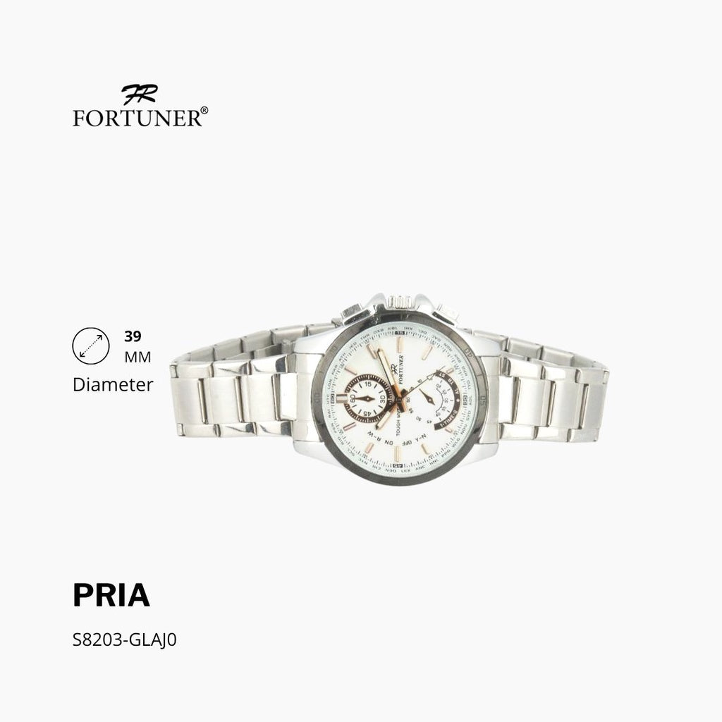 Fortuner Jam Tangan Analog Pria Chrono Water Resistant Ainsworth