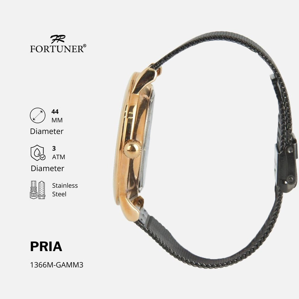Fortuner Jam Tangan Couple Analog Water Resistant Rantai Pasir Milanese Courtney