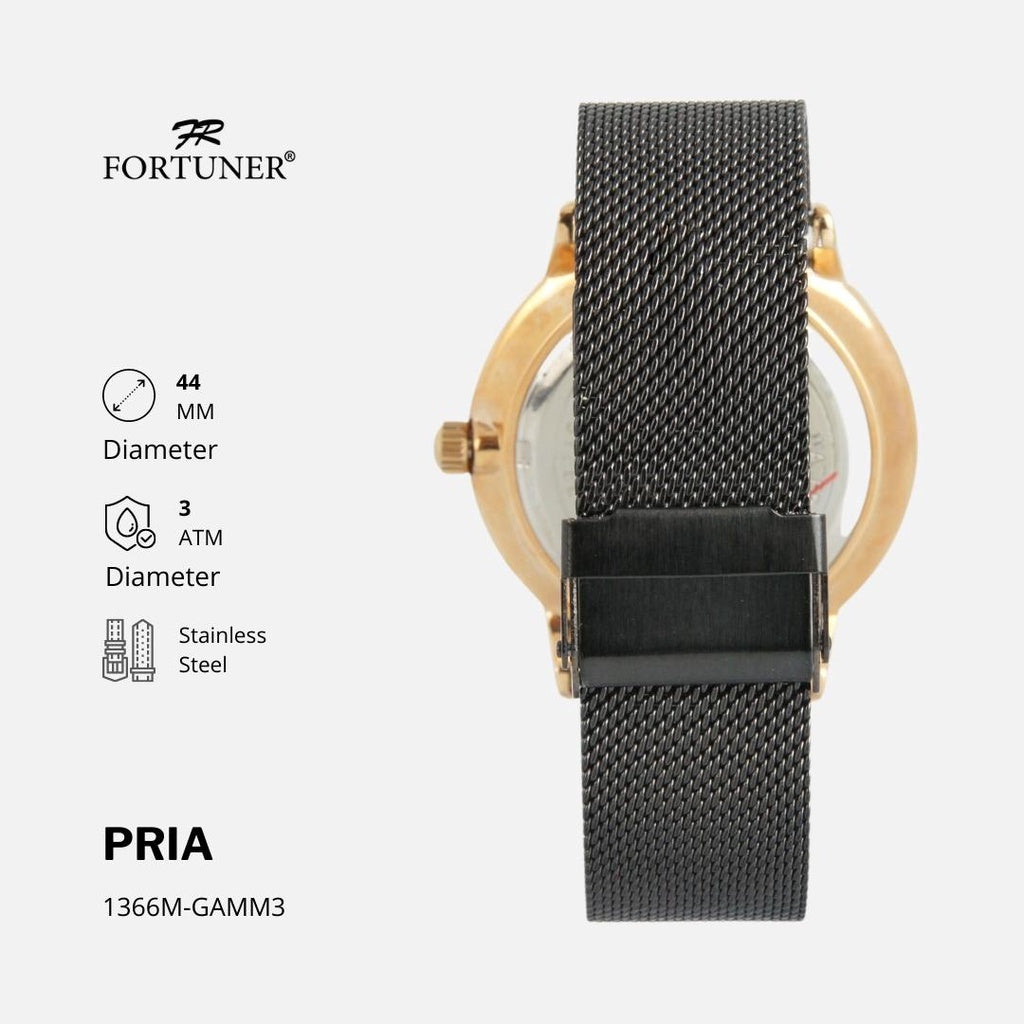 Fortuner Jam Tangan Couple Analog Water Resistant Rantai Pasir Milanese Courtney