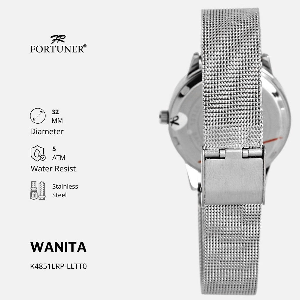 Fortuner Jam Tangan Couple Analog Tahan Air Rantai Pasir Leggera