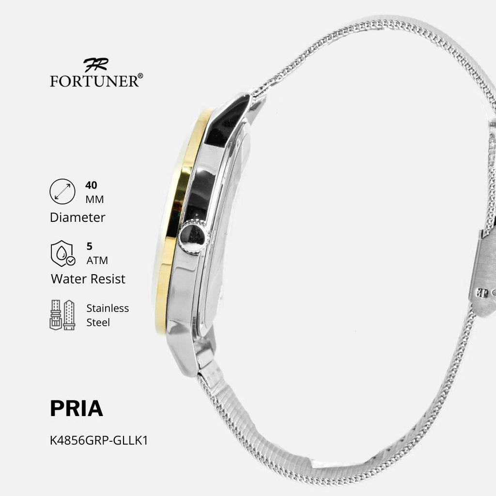 Fortuner Jam Tangan Pria Analog Kasual Rantai Pasir Tahan Air Ridge
