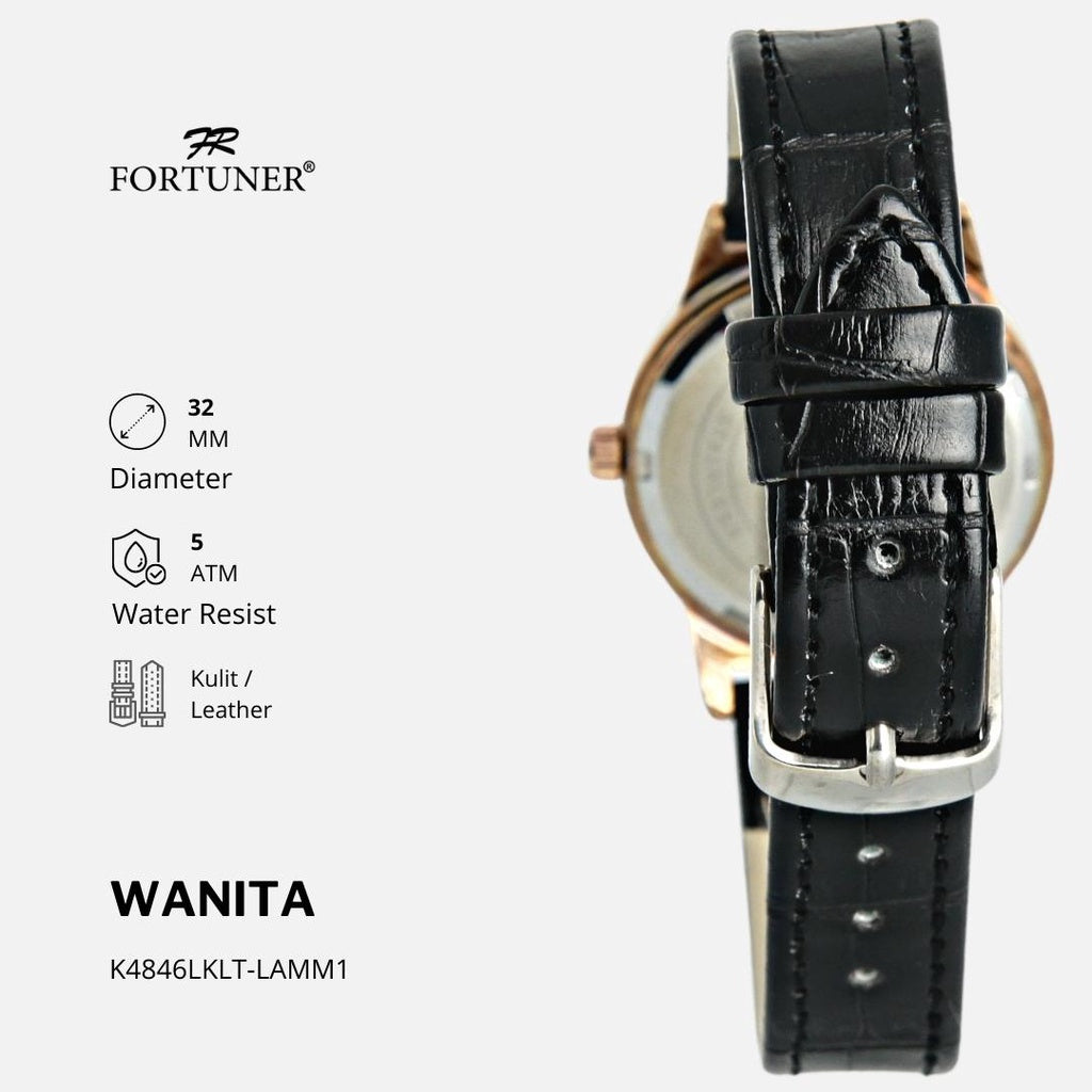 Fortuner Jam Tangan Couple Analog Kulit Tahan Air Vinnie