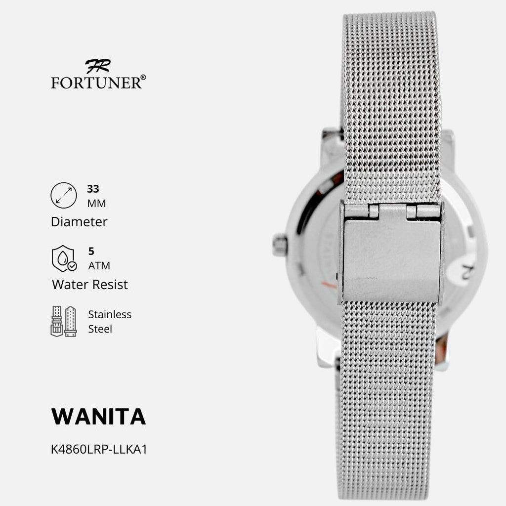 Fortuner Jam Tangan Wanita Analog Casual Tahan Air Rantai Pasir Cianna