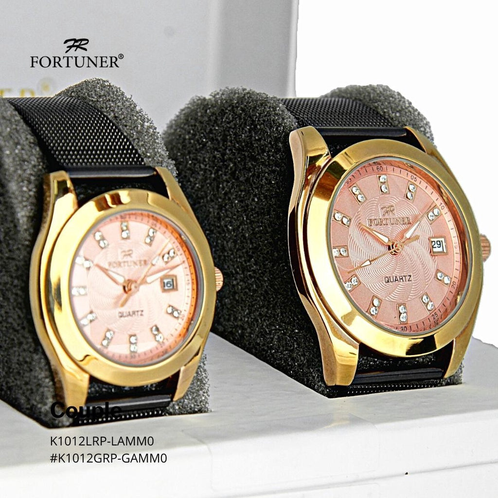 Fortuner Jam Tangan Couple Analog Rantai Pasir Zircon