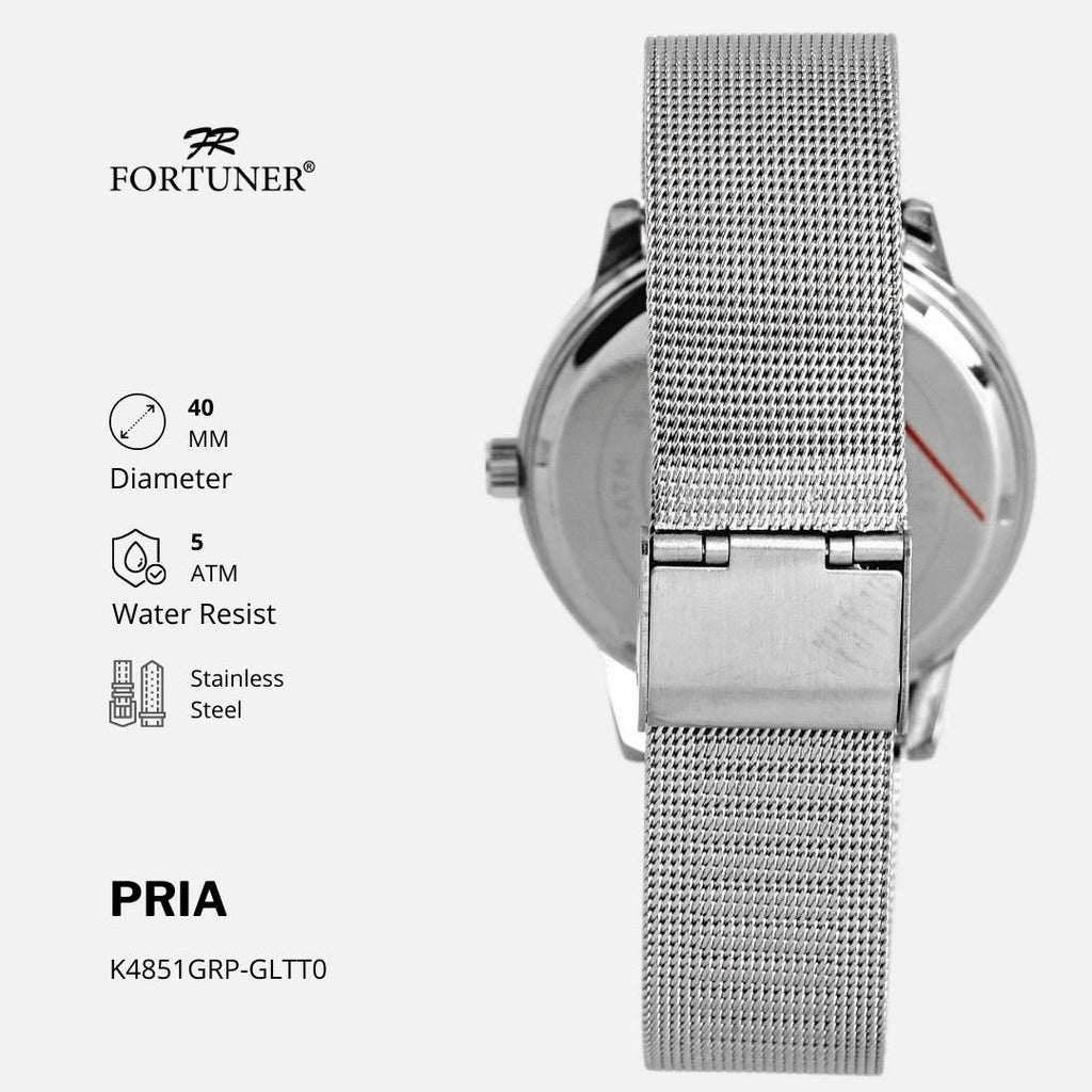 Fortuner Jam Tangan Couple Analog Tahan Air Rantai Pasir Leggera