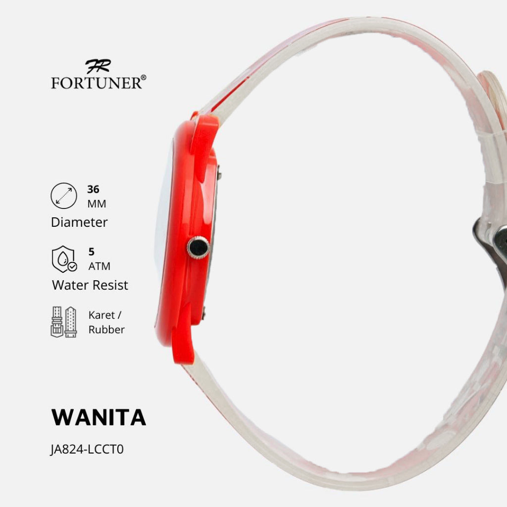 Fortuner Jam Tangan Wanita Analog Lambang Indonesia Tahan Air Karet Kartika