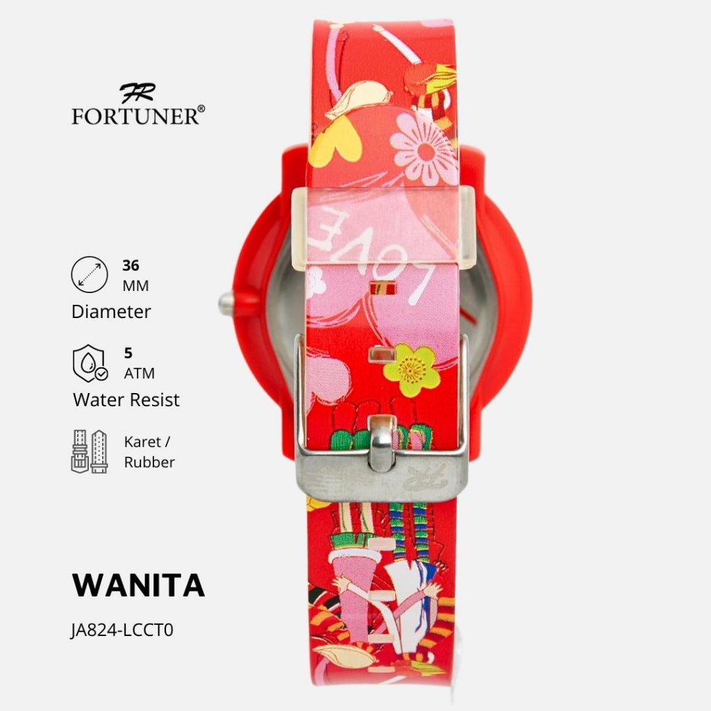 Fortuner Jam Tangan Wanita Analog Lambang Indonesia Tahan Air Karet Kartika