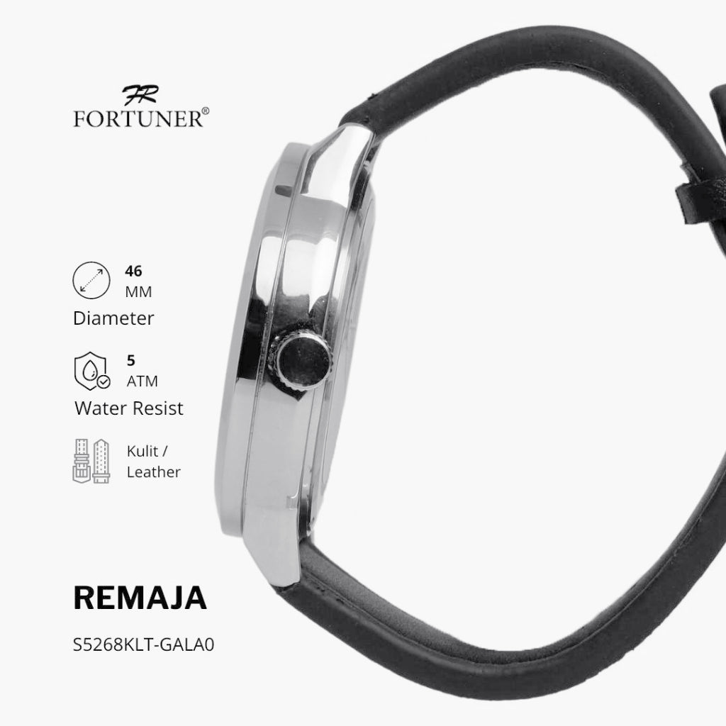Fortuner Jam Tangan Pria Analog Tahan Air Kulit Kenlea