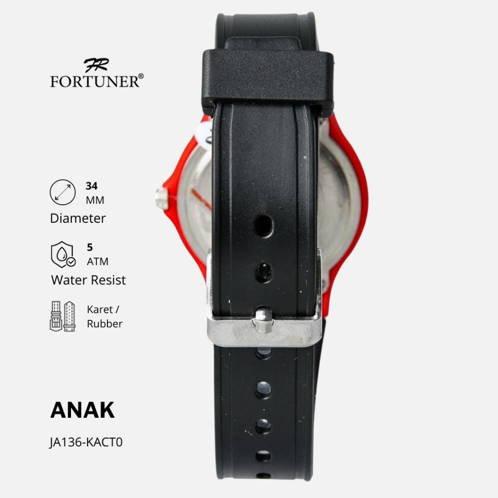 Fortuner Jam Tangan Analog Anak Lambang Indonesia Tahan Air Karet Jayachandra