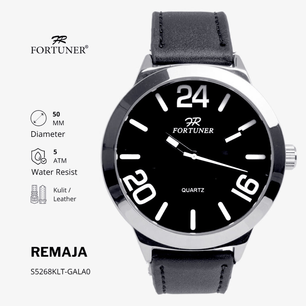Fortuner Jam Tangan Pria Analog Tahan Air Kulit Kenlea