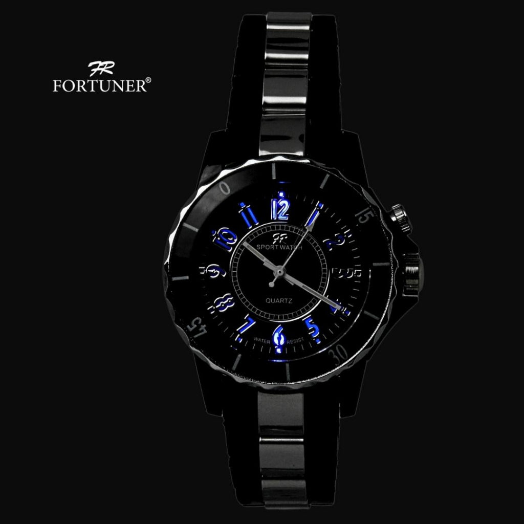 Fortuner Jam Tangan Pria-Wanita Analog Fashion Tahan Air Mika Laken