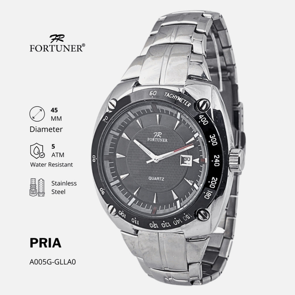 Fortuner Jam Tangan Pria Analog Sport Tahan Air Rantai Amry