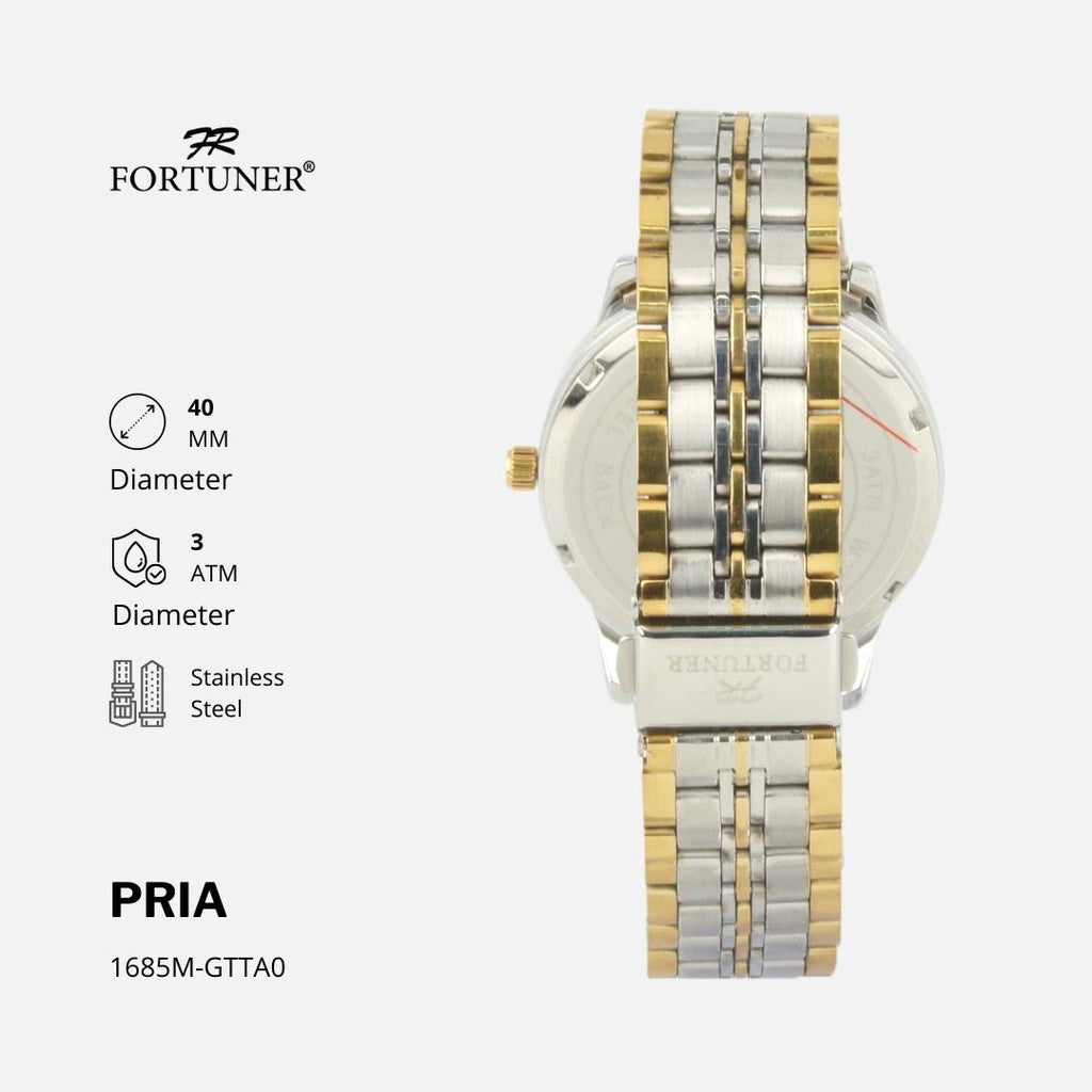 Fortuner Jam Tangan Couple Analog Water Resistant Rantai Larson