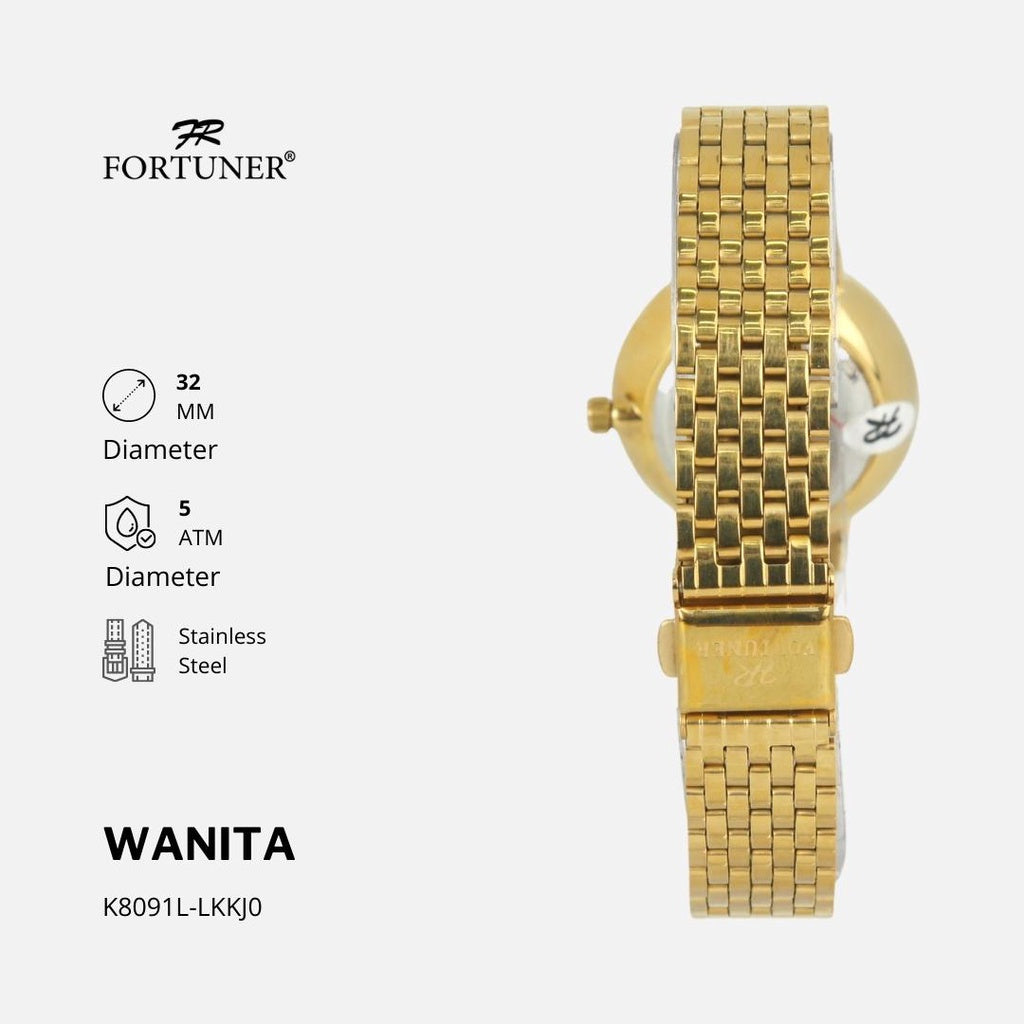 Fortuner Jam Tangan Couple Analog Chrono Rantai Tahan Air Valery