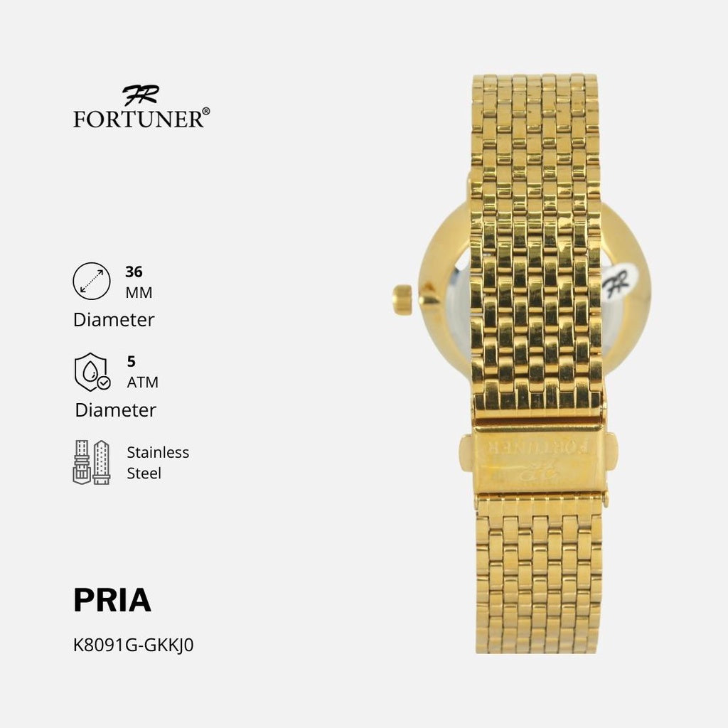 Fortuner Jam Tangan Couple Analog Chrono Rantai Tahan Air Valery