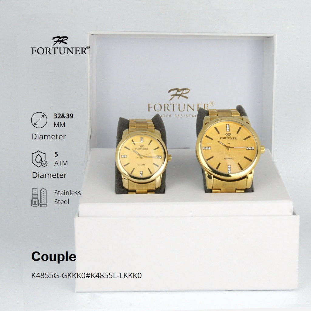 Fortuner Jam Tangan Couple Stainless Pria Wanita Anti Air Sacha