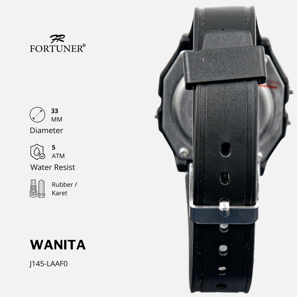 Fortuner Jam Tangan Wanita Digital Rubber Allen