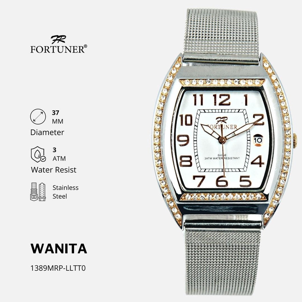 Fortuner Jam Tangan Fashion Analog Wanita Water Resistant Rantai Yevka