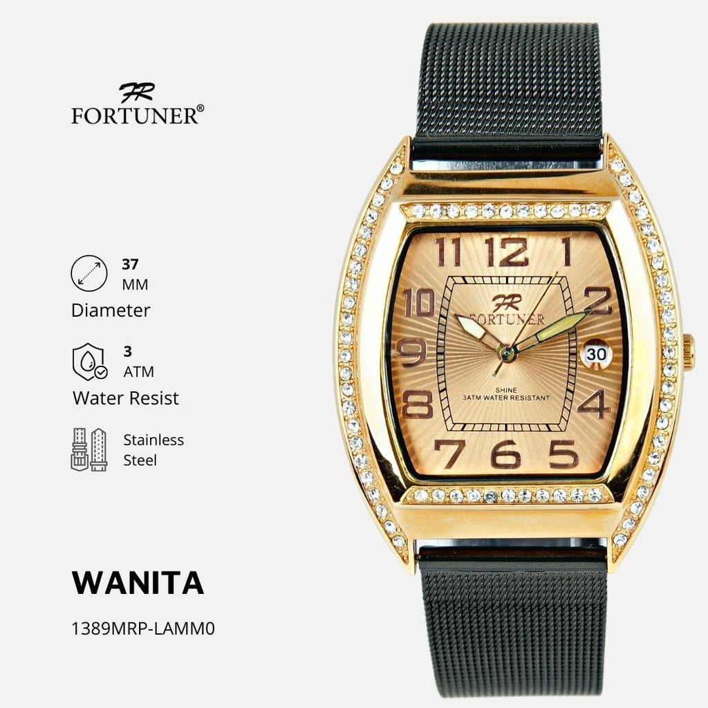 Fortuner Jam Tangan Fashion Analog Wanita Water Resistant Rantai Yevka
