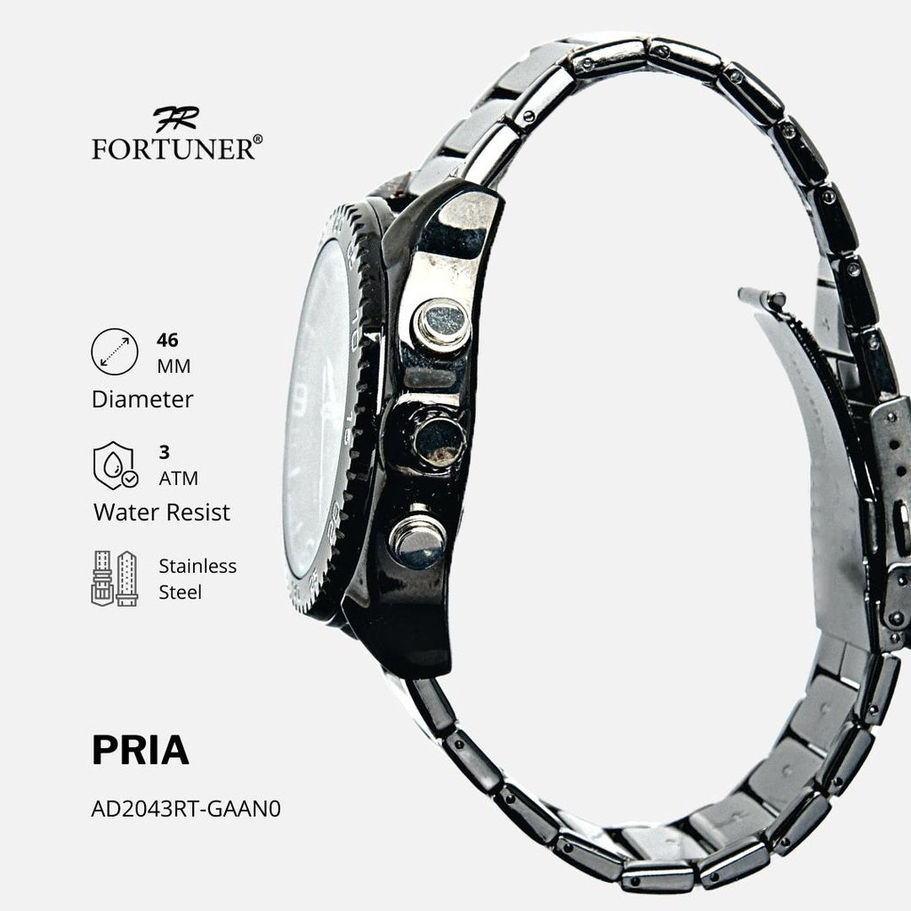 Fortuner Jam Tangan Analog-Digital Pria Original Rantai Tahan Air Coleton