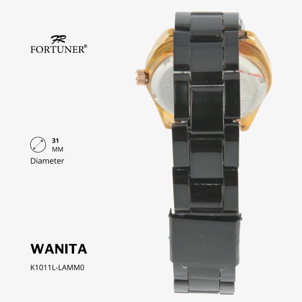 Fortuner Jam Tangan Classic Analog Wanita Water Resistant Rantai Yvone