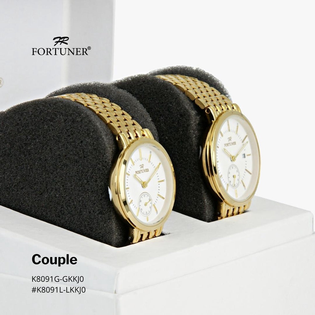 Fortuner Jam Tangan Couple Analog Chrono Rantai Tahan Air Valery