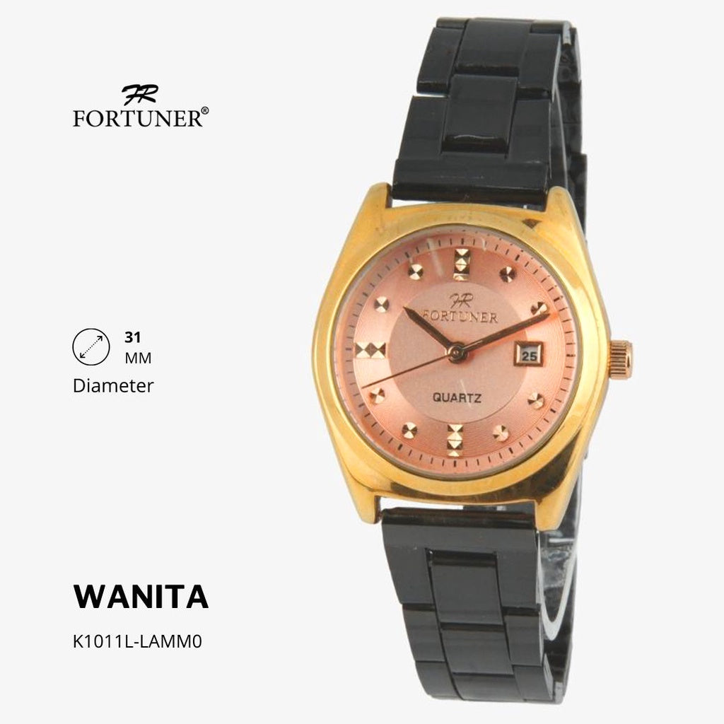 Fortuner Jam Tangan Classic Analog Wanita Water Resistant Rantai Yvone