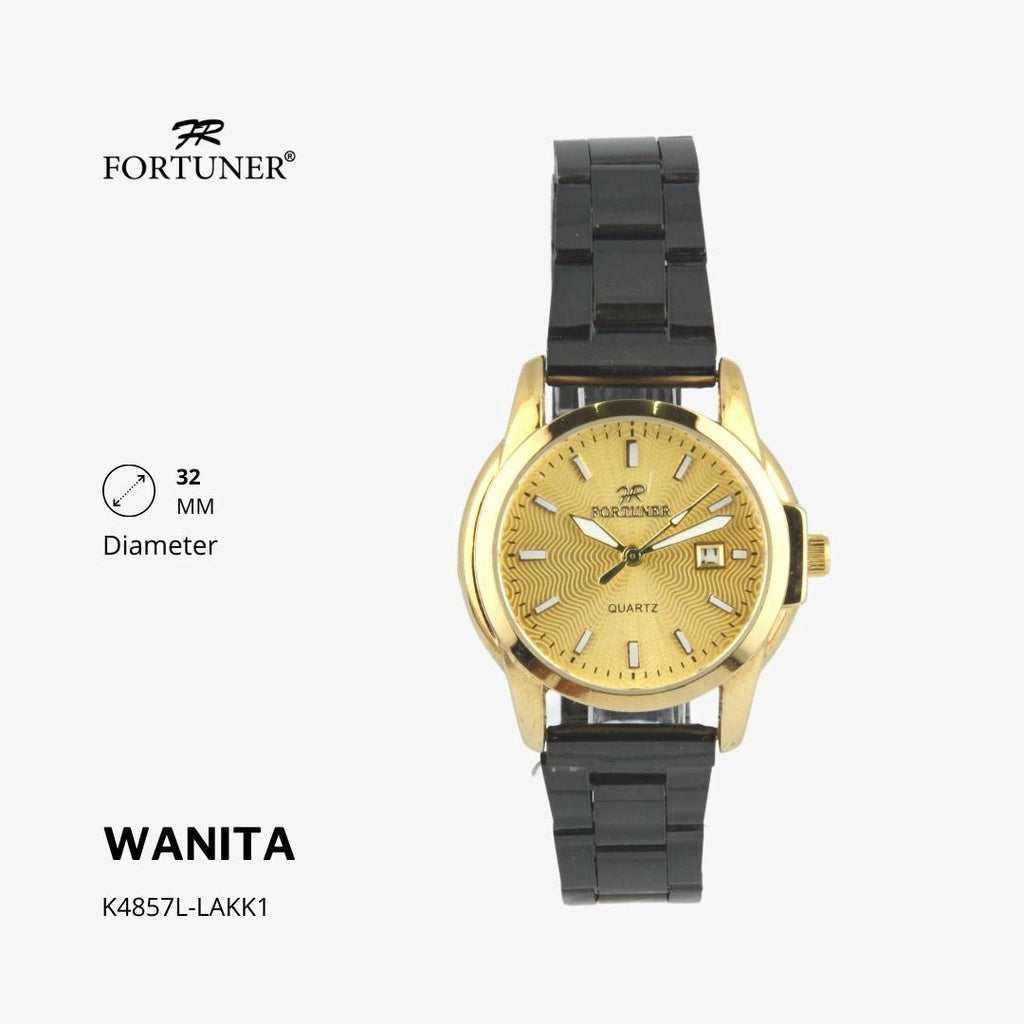 Fortuner Jam Tangan Couple Analog Water Resistant Gold Alterio