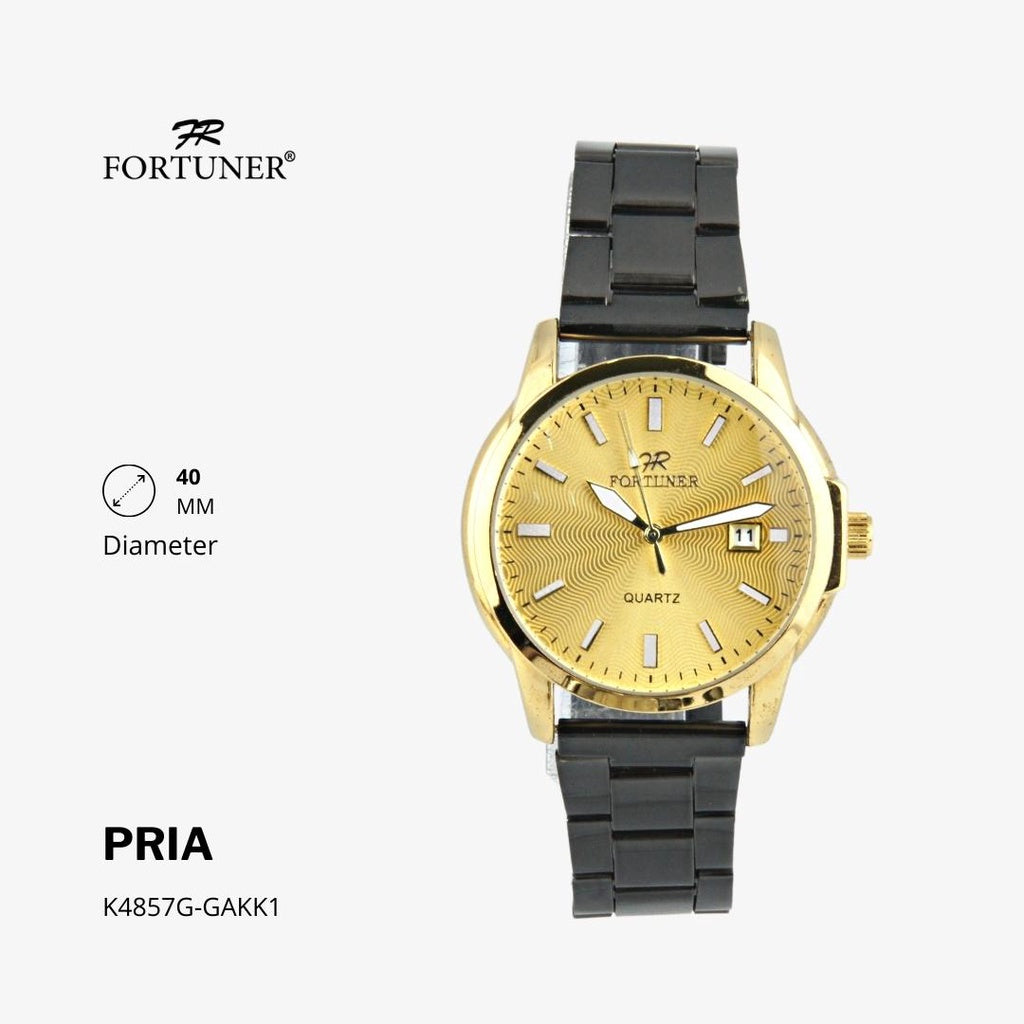 Fortuner Jam Tangan Couple Analog Water Resistant Gold Alterio