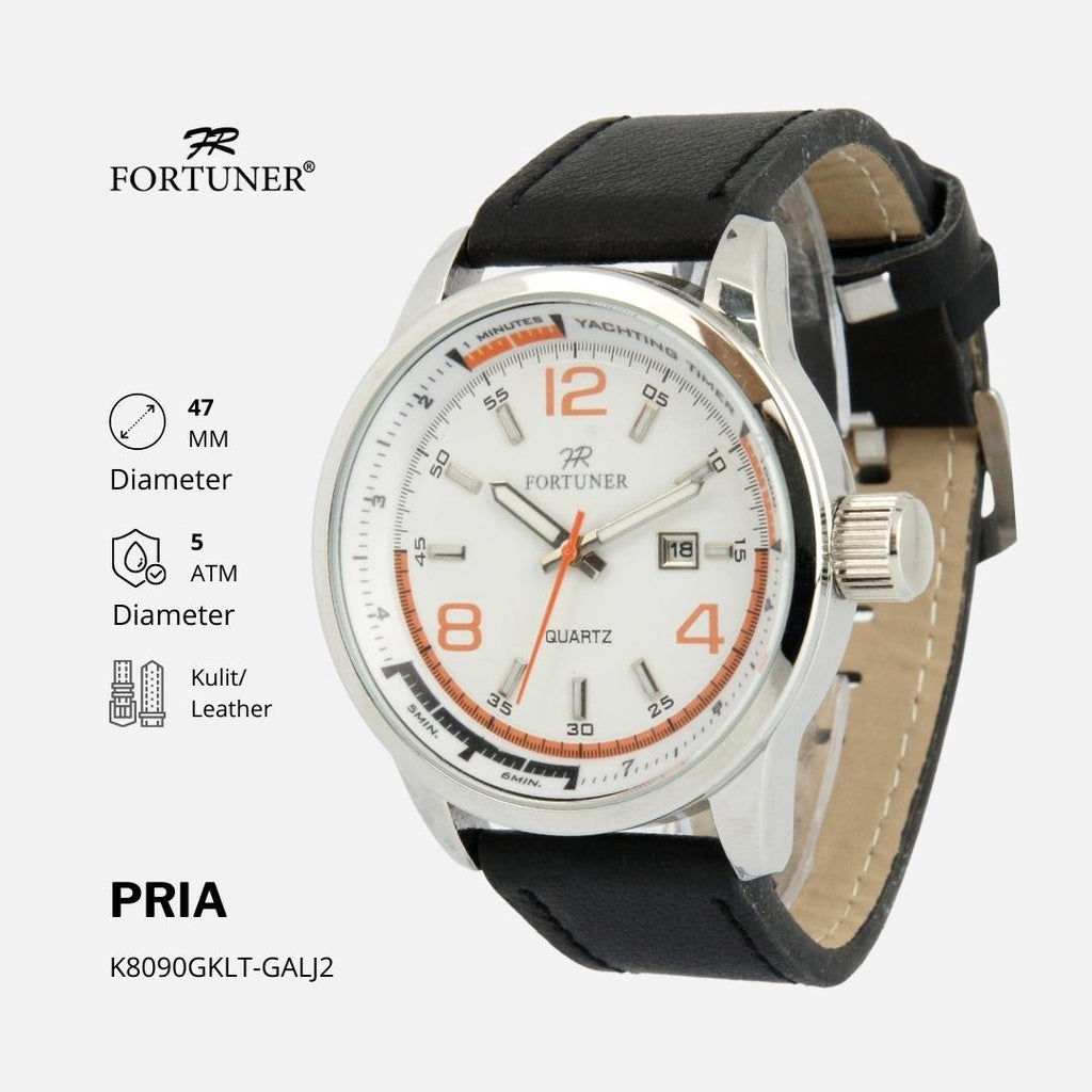 Fortuner Jam Tangan Strap Kulit Pria Original Bivian