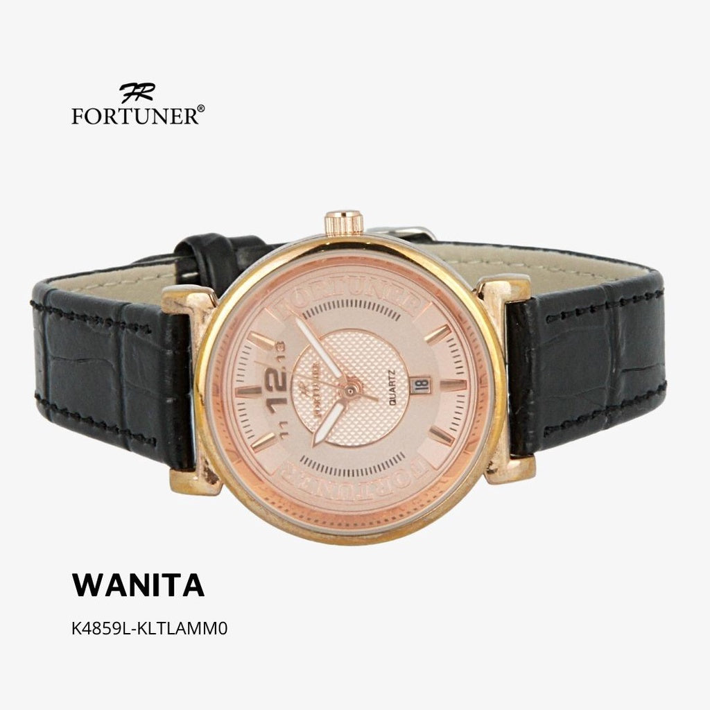 Fortuner Jam Tangan Analog Wanita Kulit Water Resistant Angel