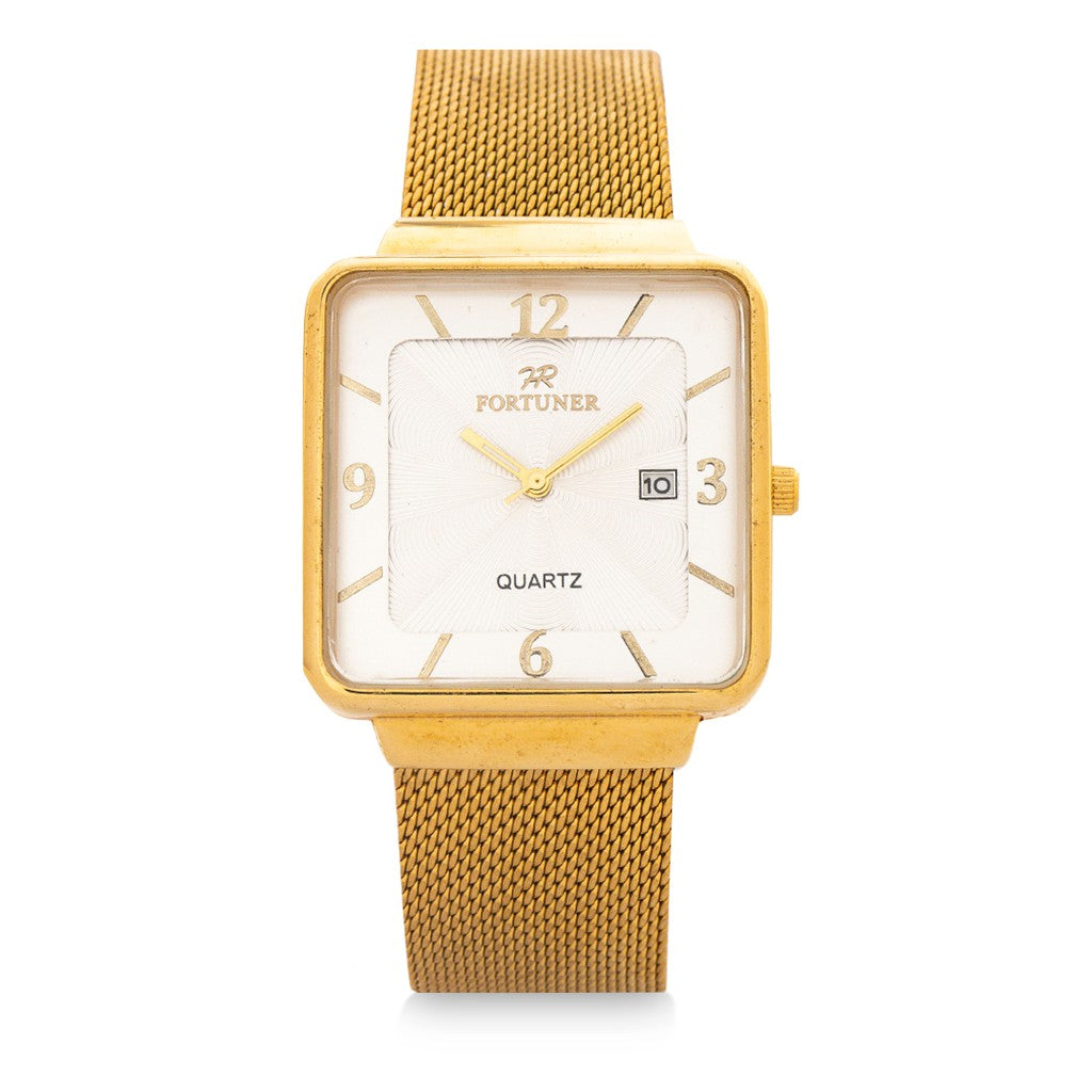 Fortuner Jam Tangan Analog Pria Gold Water Resistant Barret