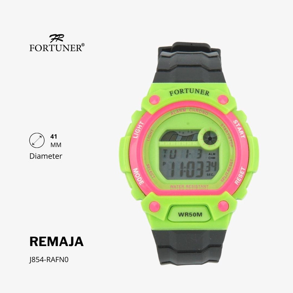 Fortuner Jam Tangan Remaja Digital Chrono Water Resist Rubber Sivney